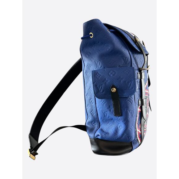 Louis Vuitton NBA Blue Monogram Christopher Backpack - Picture 2 of 5